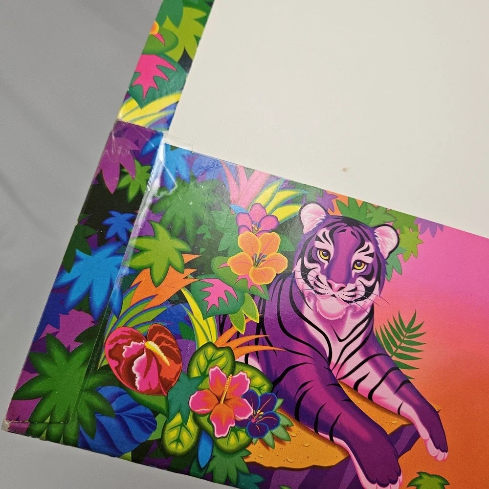 Vintage Lisa Frank Aloha Tigers 3 Ring Binder Folder Stuart Hall 90s